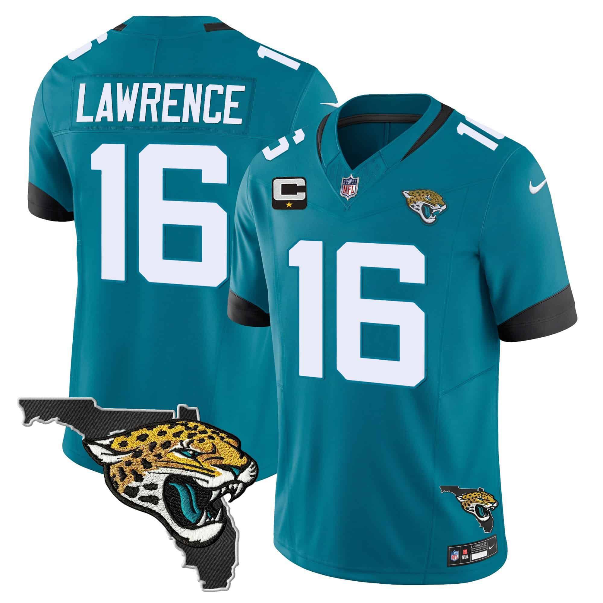 Men Jacksonville Jaguars #16 Lawrence Green 2024 Nike Florida Patch Vapor NFL Jersey style 1